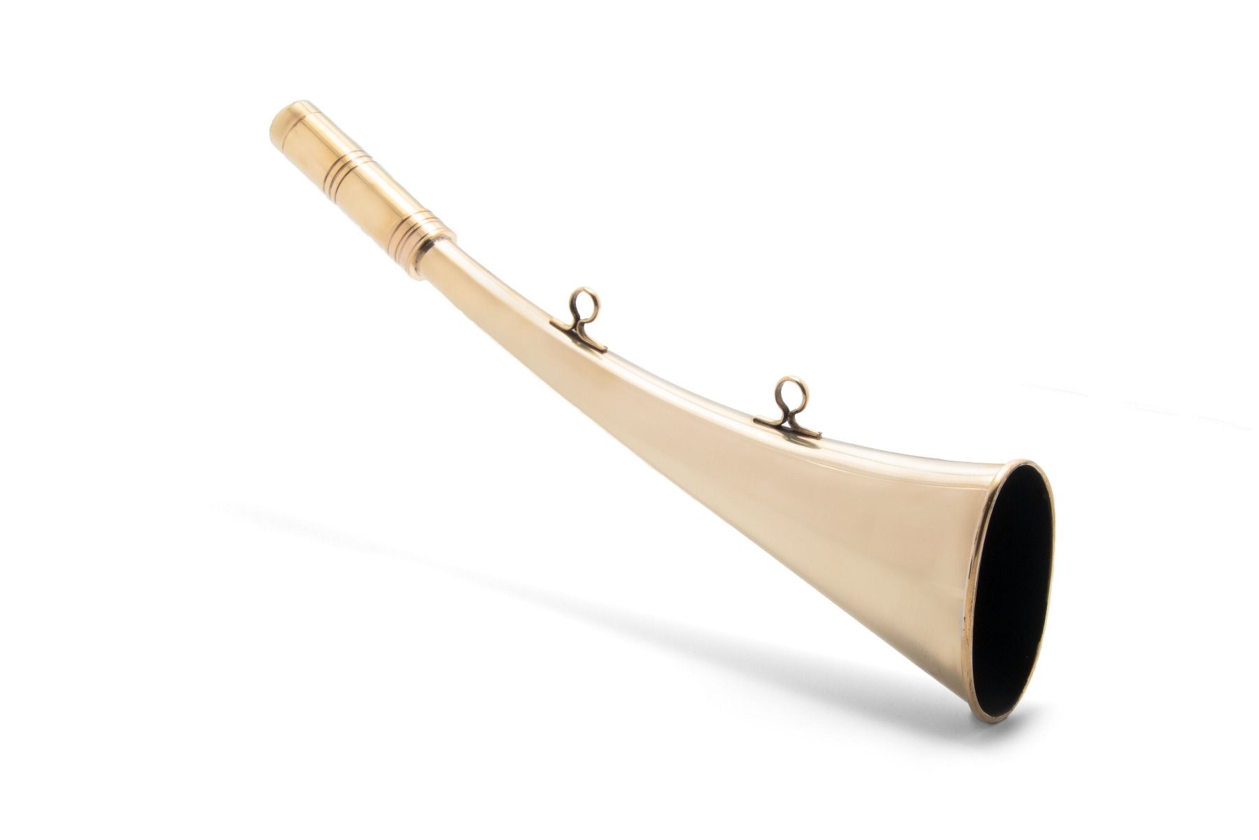 Brass hunting horn 